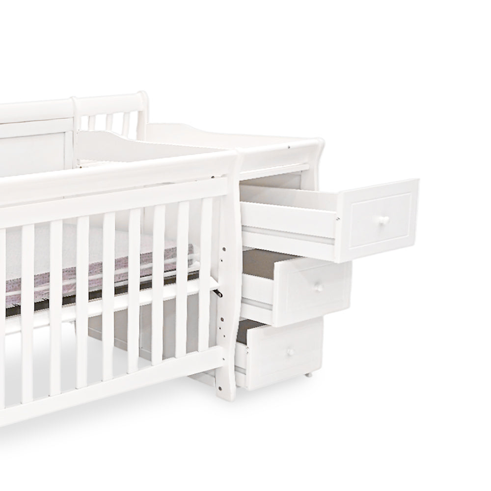 BABY WOODEN COT WHITE