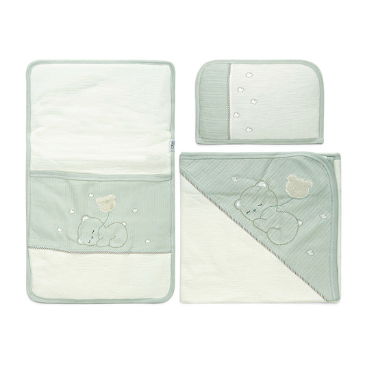 PREMIUM PISTACHIO TEDDY SLEEPING SET