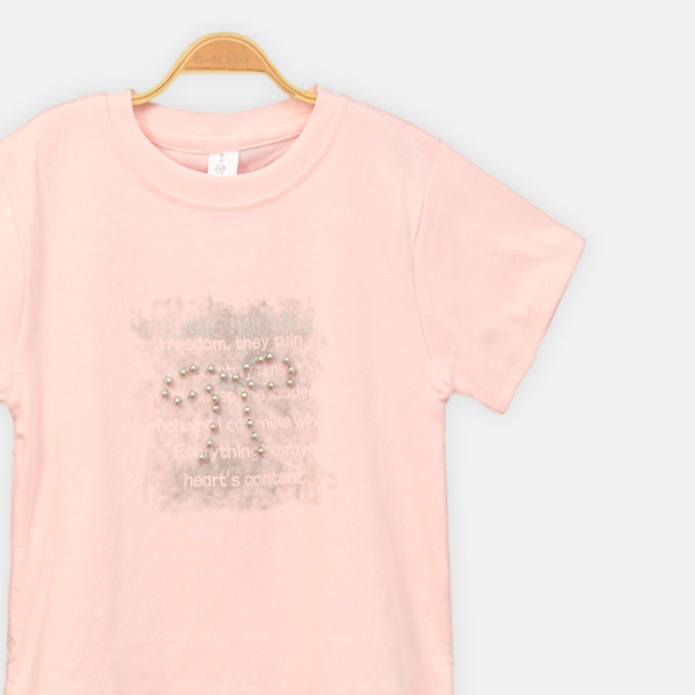 GIRL T-SHIRT UNIQUE PINK SPARKLE