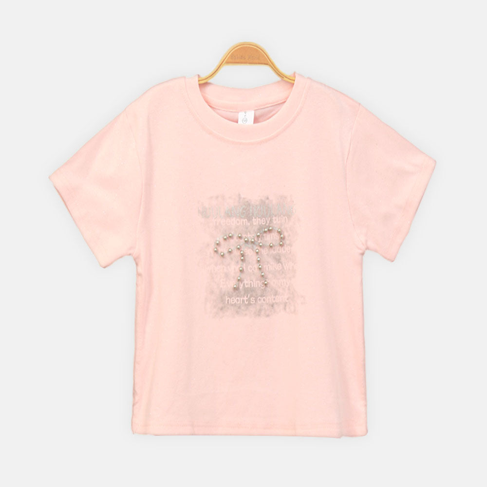 GIRL T-SHIRT UNIQUE PINK SPARKLE