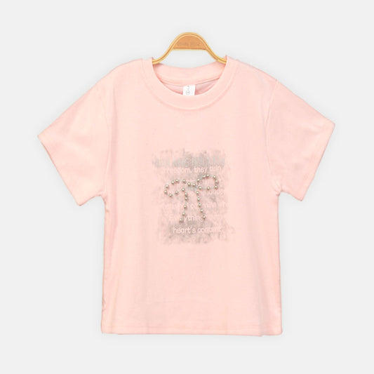 GIRL T-SHIRT UNIQUE PINK SPARKLE