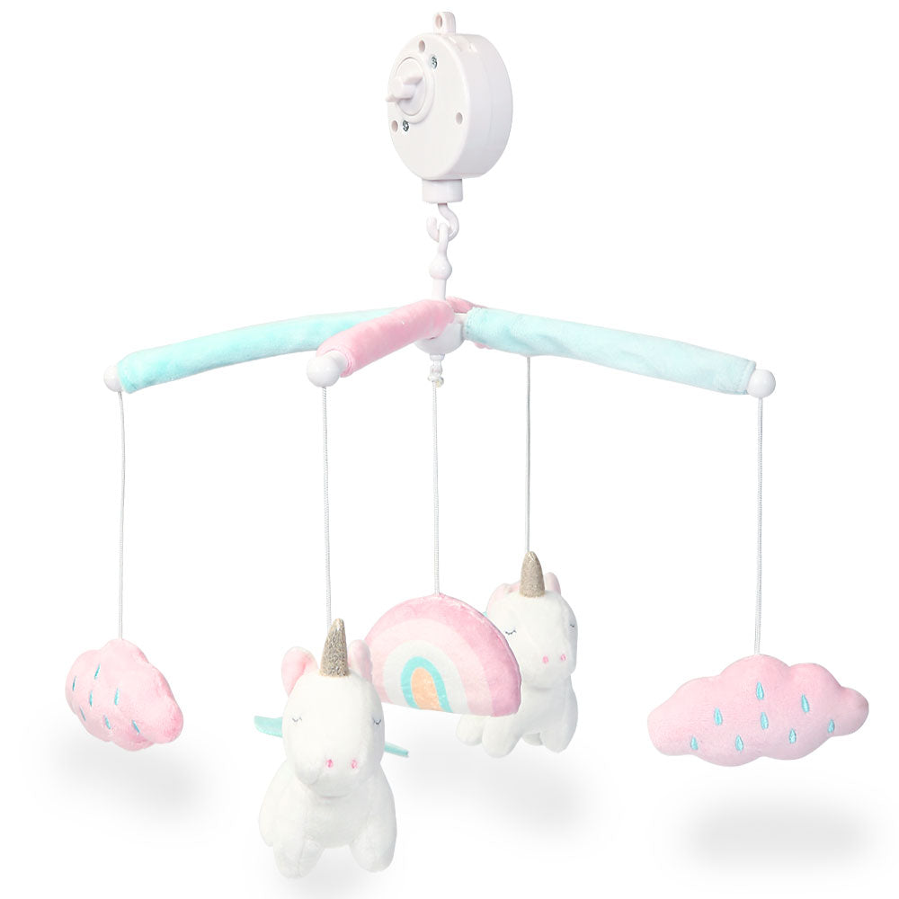 COT MOBILE PINK UNICORN & RAINBOW