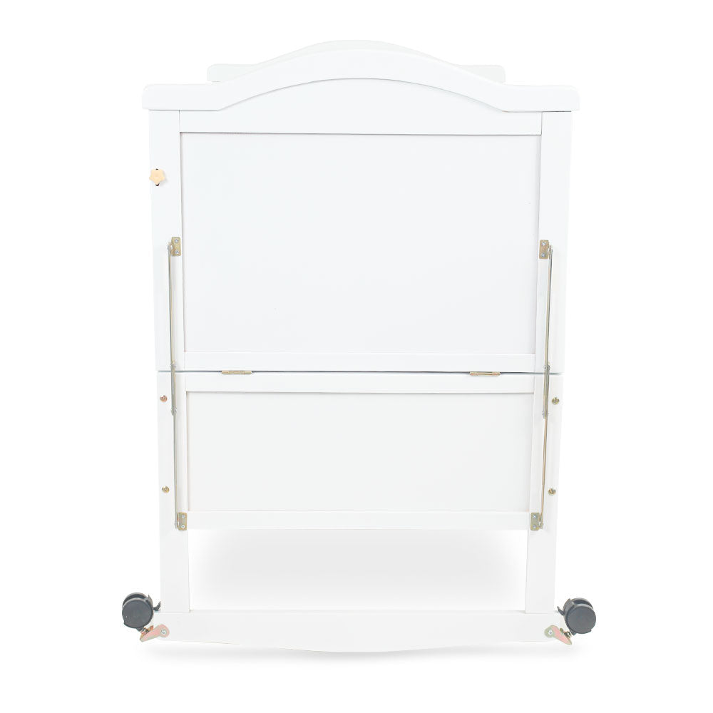 WOODEN COT WHITE