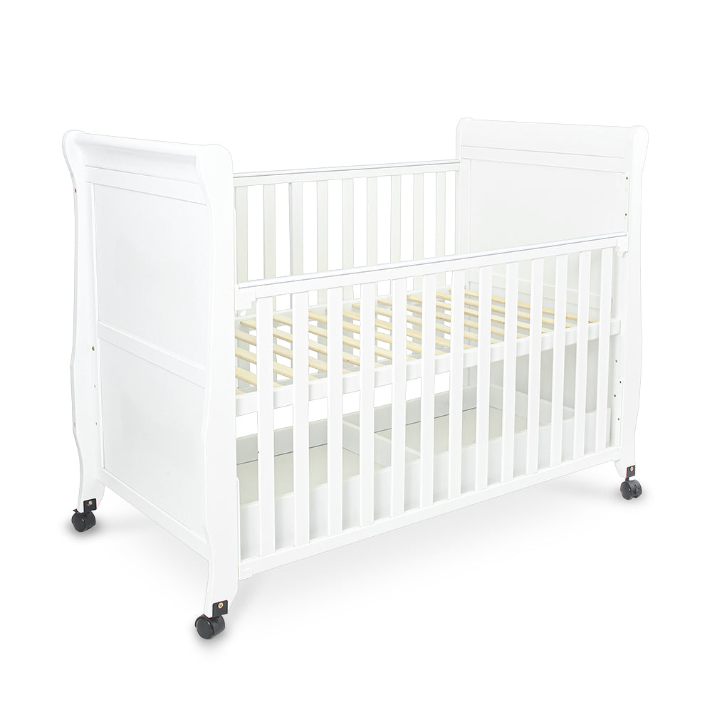 BABY WOODEN COT - WHITE