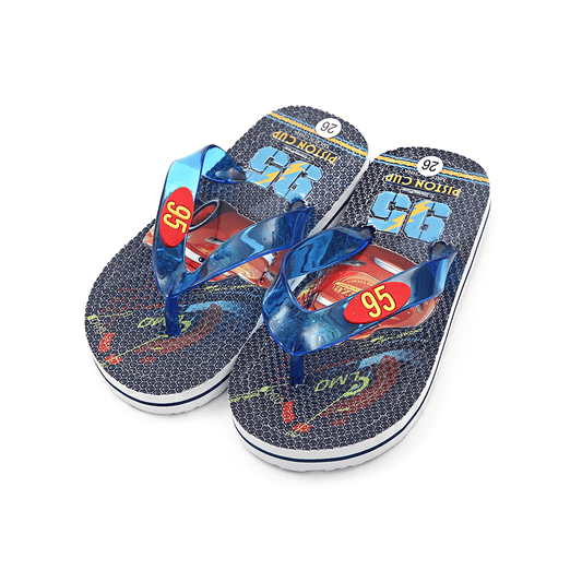 BOY SLIPPER CARS BLUE