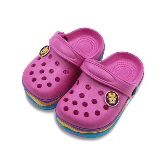 GIRL CROCS DARK PINK IRON MAN
