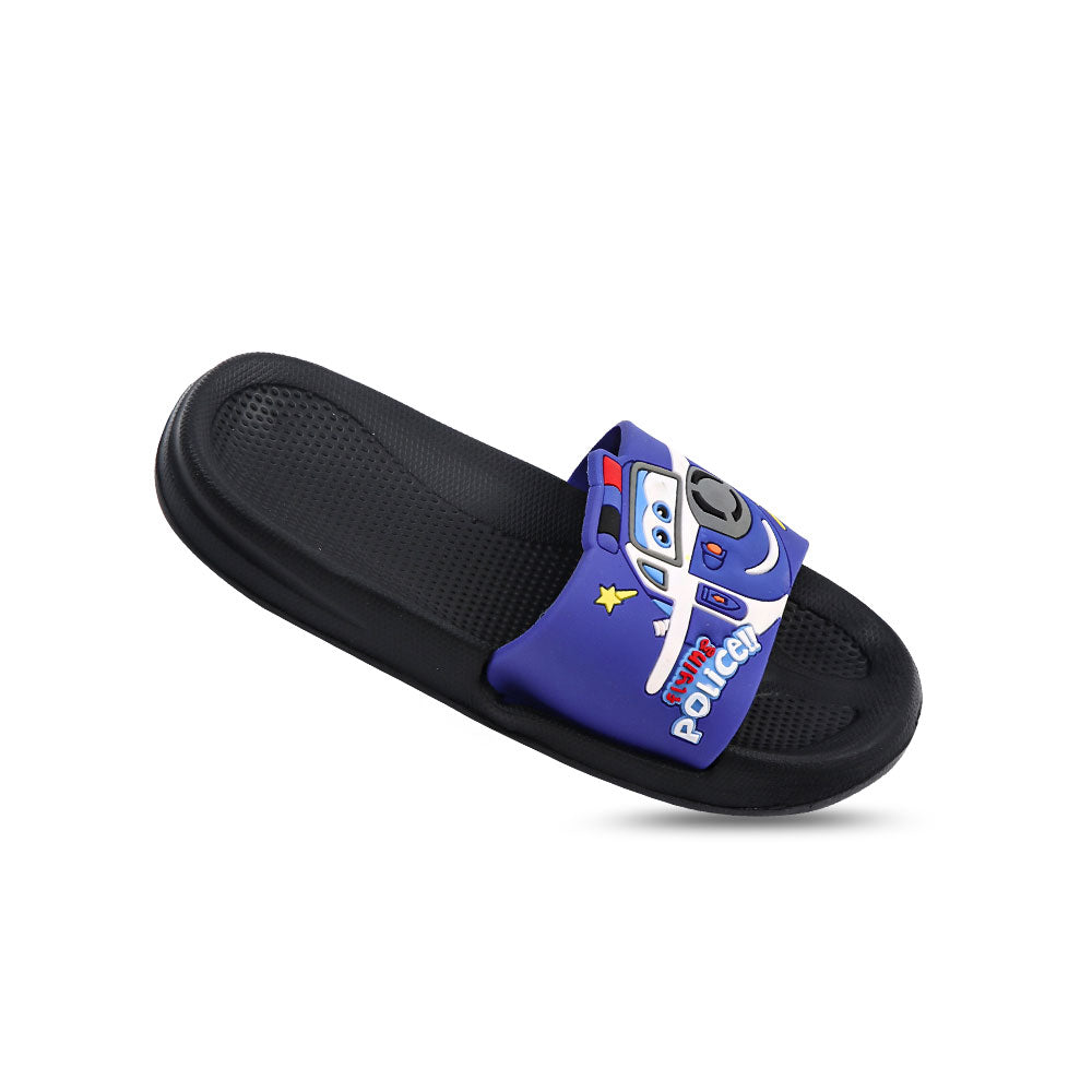 BOY SLIPPER BLACK FLYING POLICE