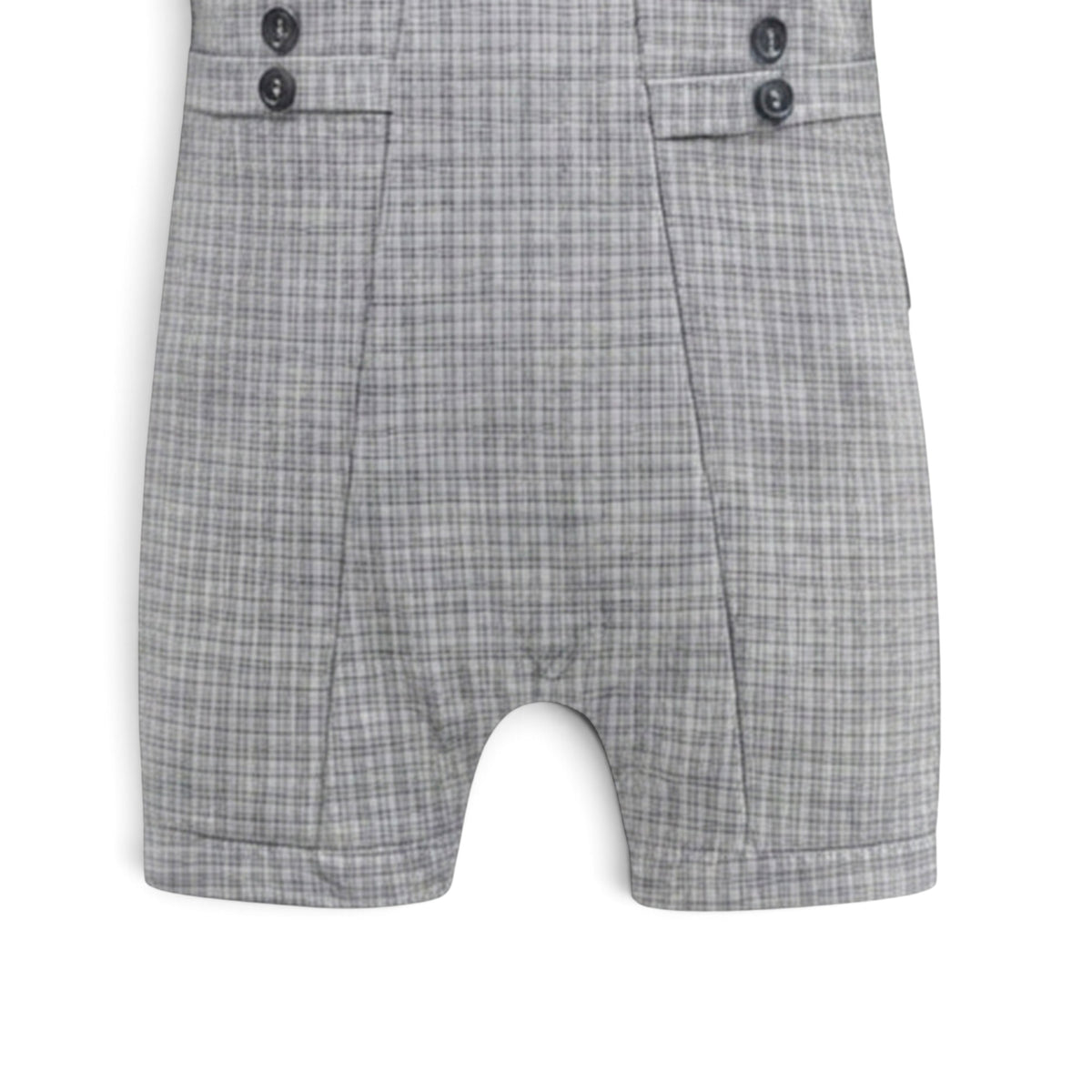 GREY & WHITE CHECKED ROMPER