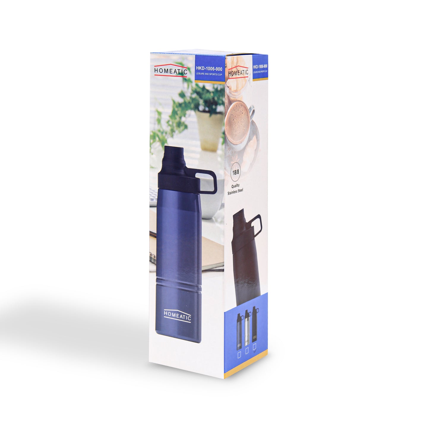 STEEL WATER BOTTLE 900 ML BLUE