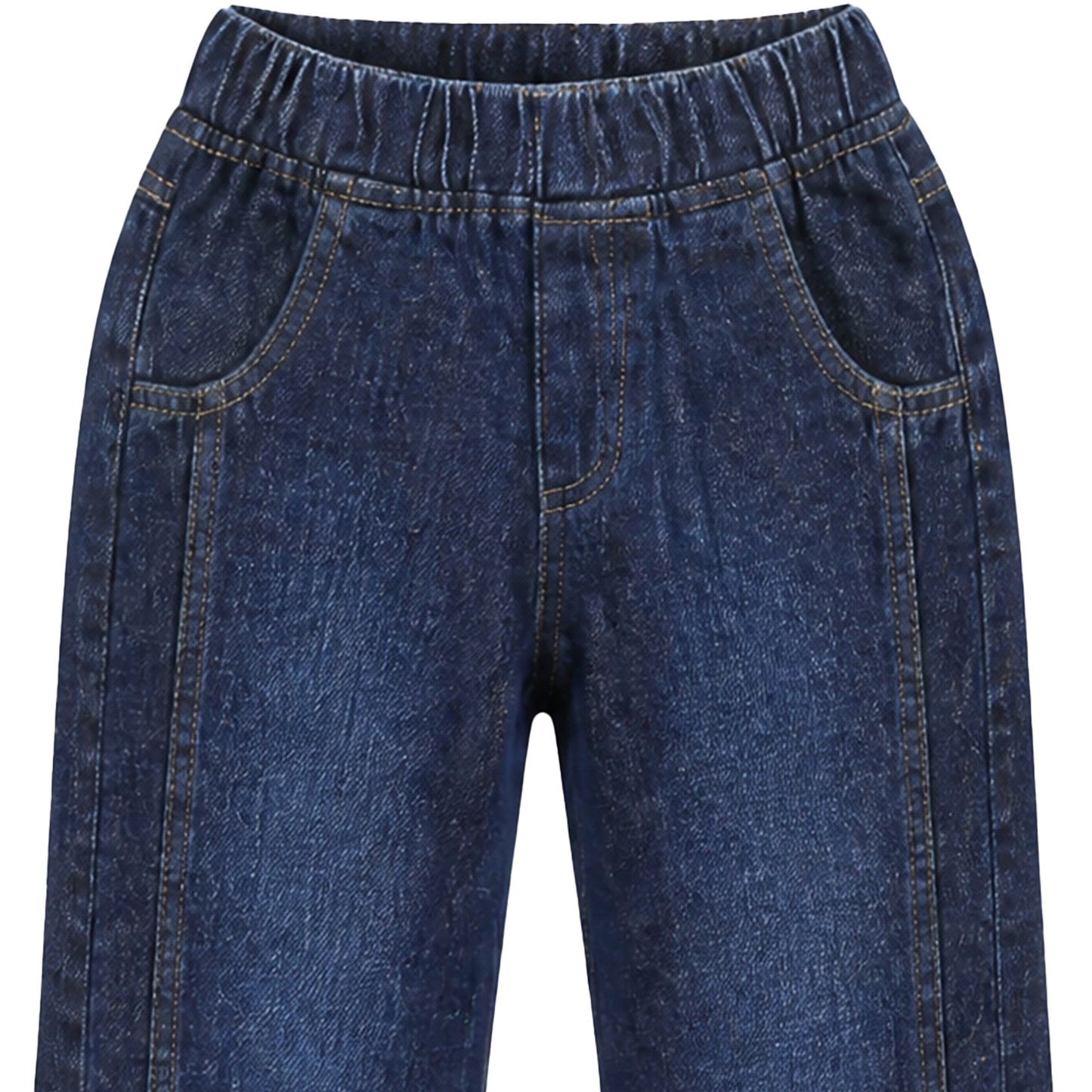 BABY GIRL DARK WASH DENIM JEANS WITH BOW ACCENT