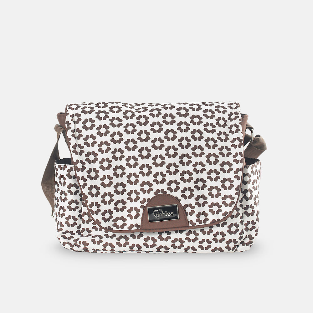 TINNIES BABY DIAPER BAG BROWN FLORAL