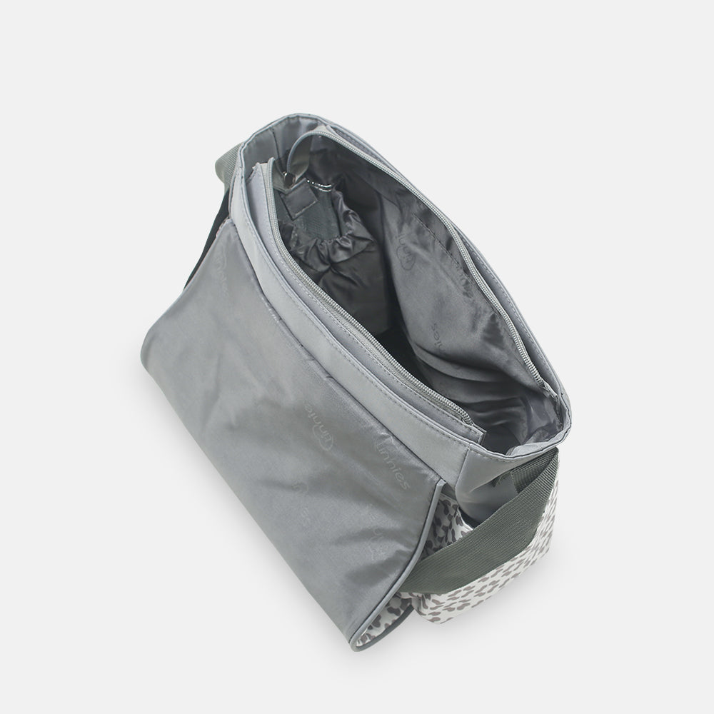 TINNIES BABY DIAPER BAG GREY FLORAL