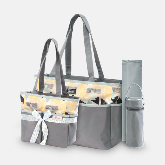 TINNIES BABY DIAPER BAG SET GREY