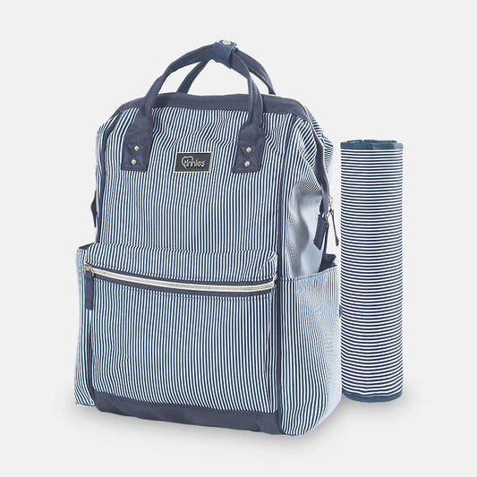 TINNIES BABY DIAPER BAG PACK BLUE STRIPES