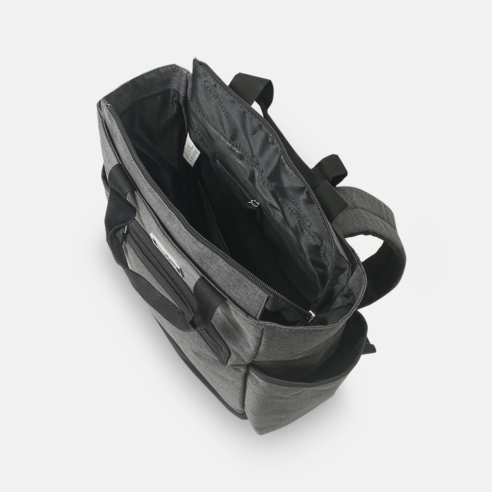 TINNIES BABY DIAPER BAG PACK MINIMAL TEXTURED GREY