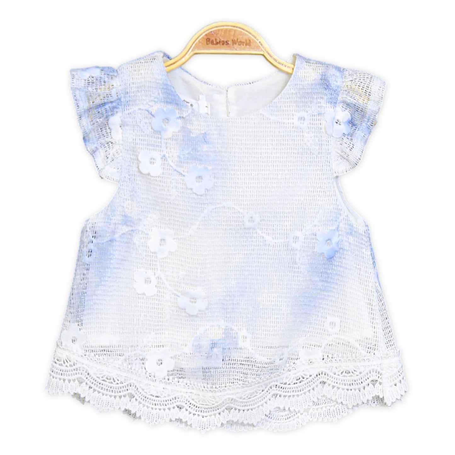 BLUE FLORAL MESH SUIT