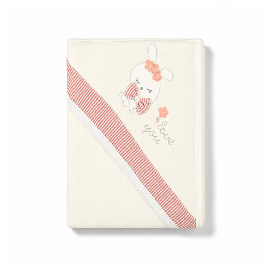 I LOVE YOU BUNNY HOODED BATH TOWEL