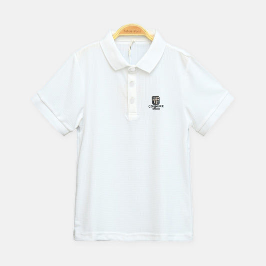 White Piqué Polo Shirt