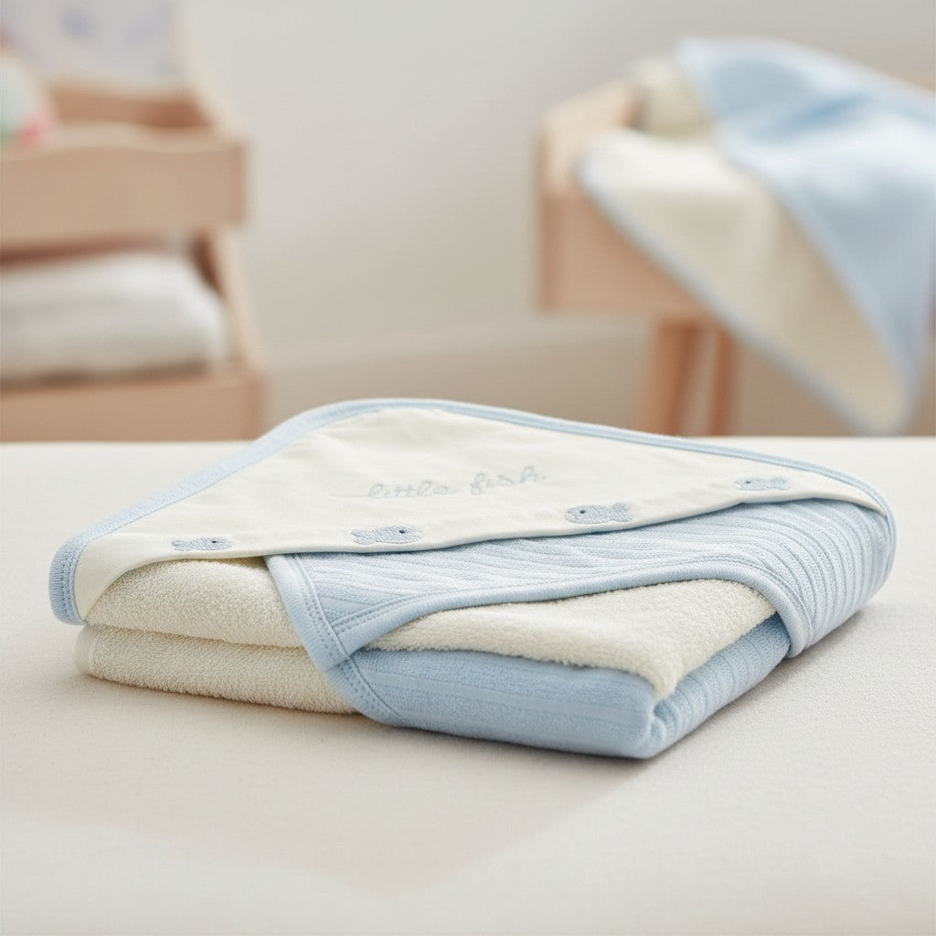 LITTLE FISH HOODED BATH TOWEL