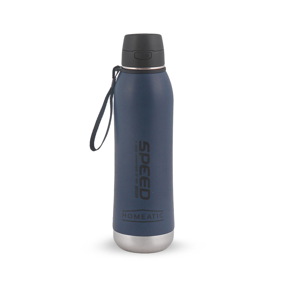 STEEL WATER BOTTLE 800 ML NAVY SPEED