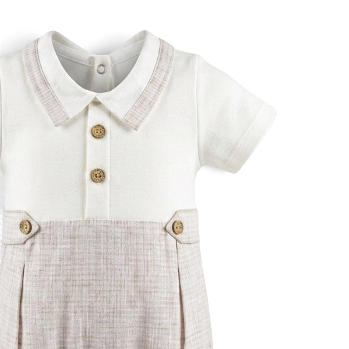 BABY BOY COLLARED ROMPER