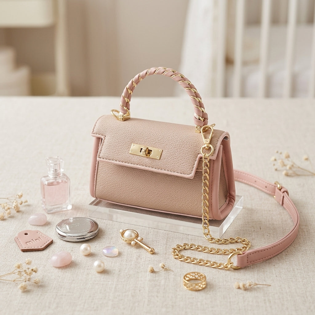 Sophisticated Pink Chain-Handle Mini Bag