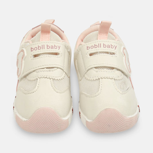 GIRL'S SNEAKERS – BEIGE/PINK