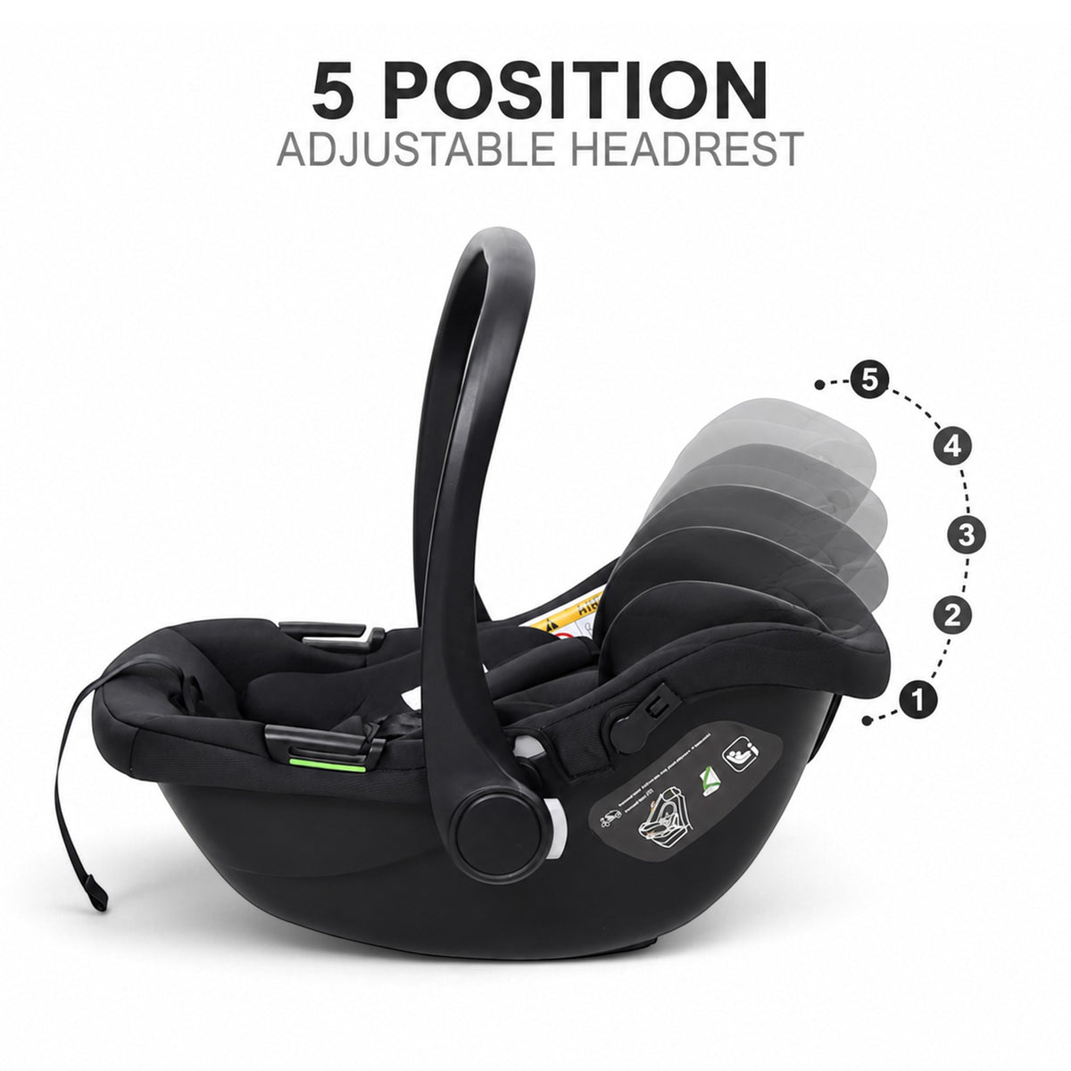 TINNIES INFANT BABY CARRIER CAR SEAT GREY