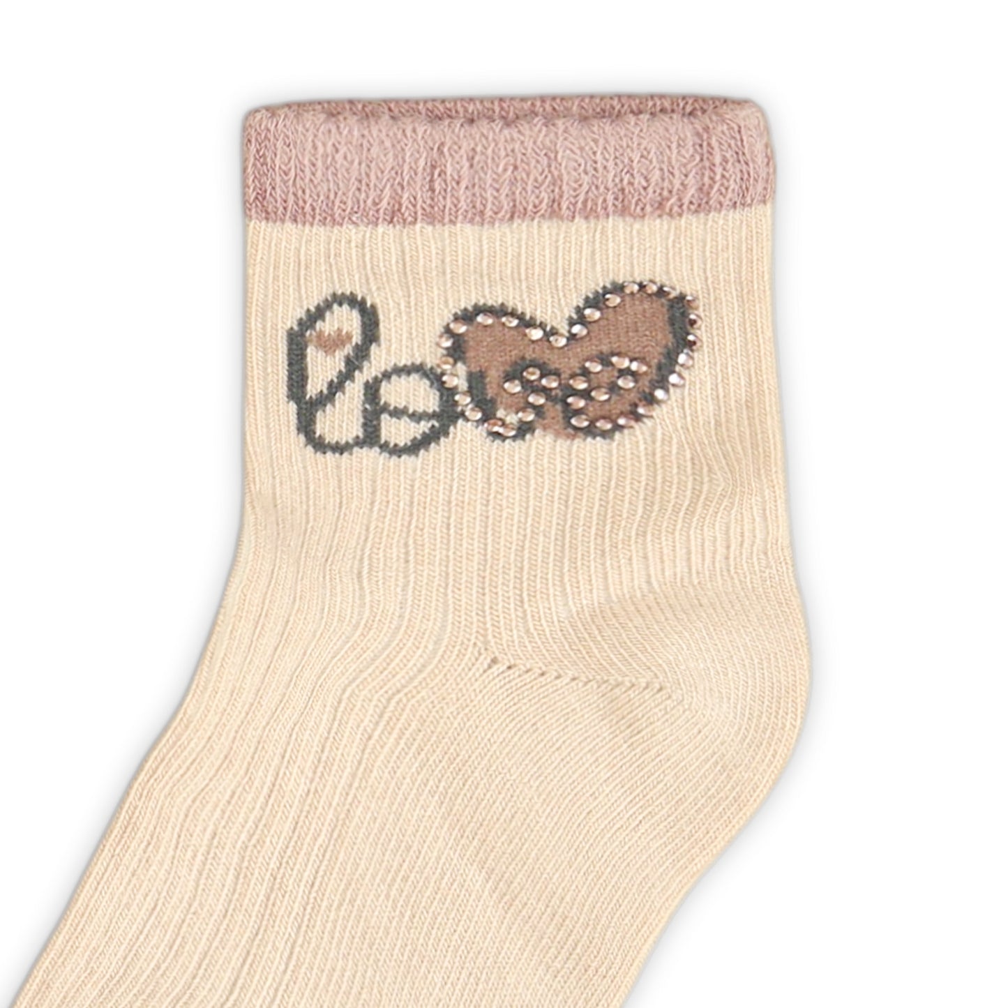 PINK "LOVE" PRINTED GIRL SOCKS