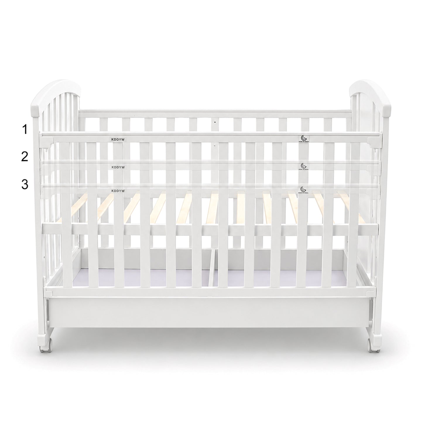 BABY WOODEN COT WHITE COMFORT-NEST