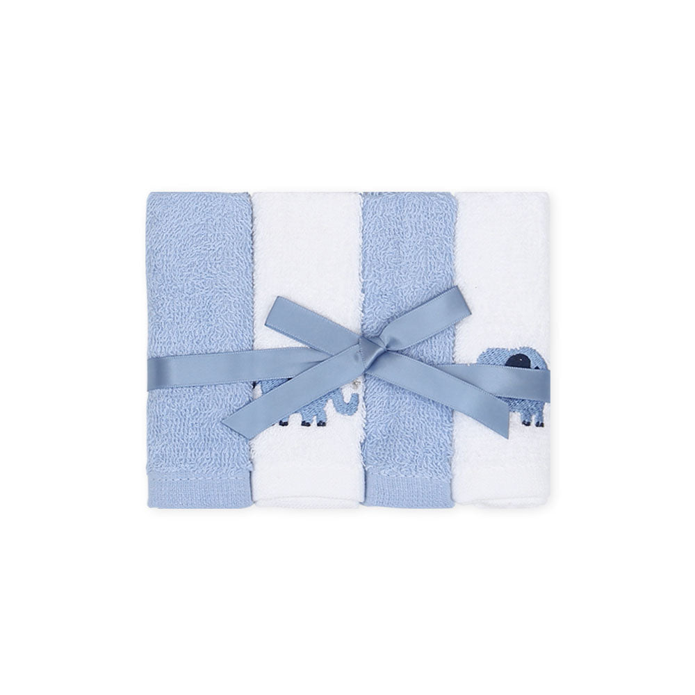 FACE TOWEL PK-4 BLUE JUMBO