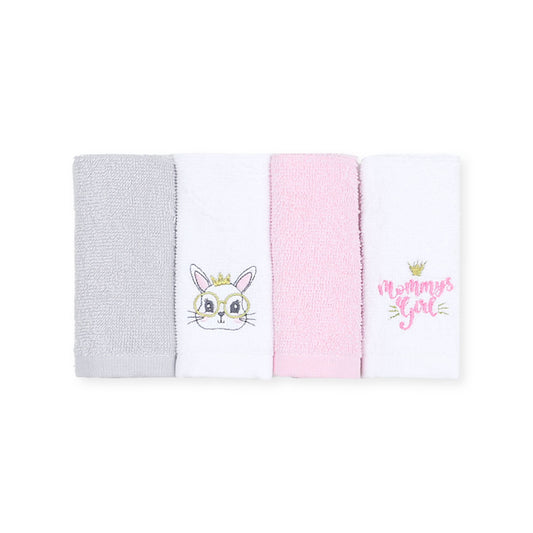FACE TOWEL PK-4 MULTICOLOR BUNNY MOMMIES