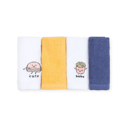 FACE TOWEL PK-4 MULTICOLOR CUTE BABY