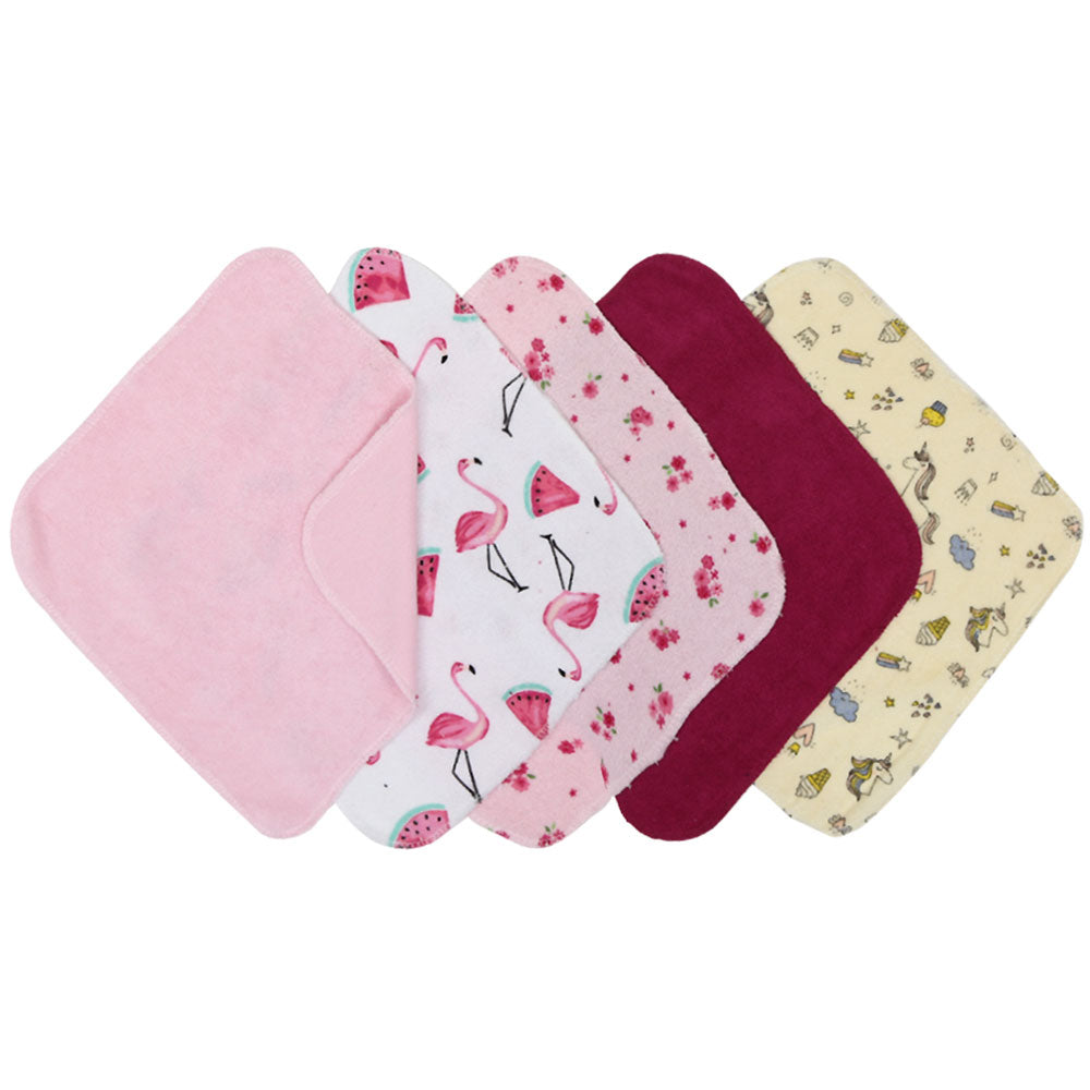 FACE TOWEL PK-10 PINK MAGICAL UNICORN