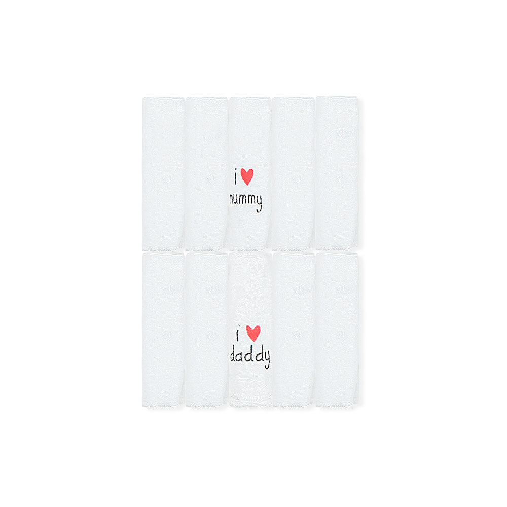 FACE TOWEL PK-10 WHITE