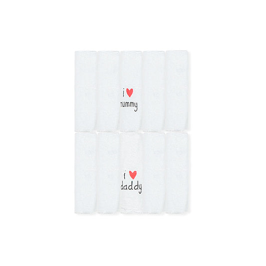 FACE TOWEL PK-10 WHITE