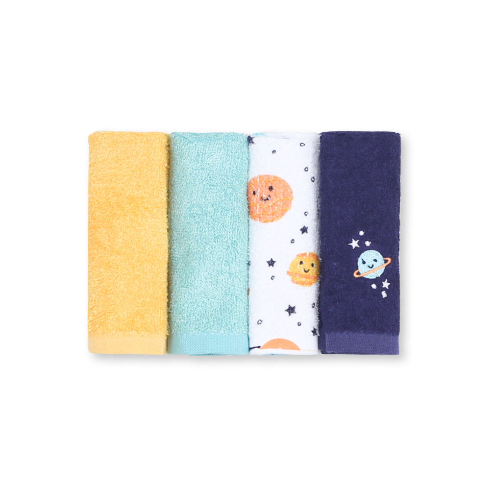 FACETOWEL PK-4 MULTICOLOR SUN & STAR