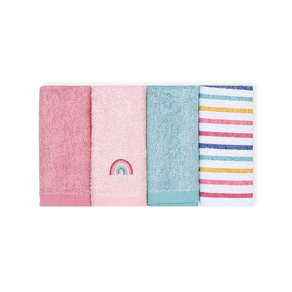 FACETOWEL PK-4 PINK STRIPED