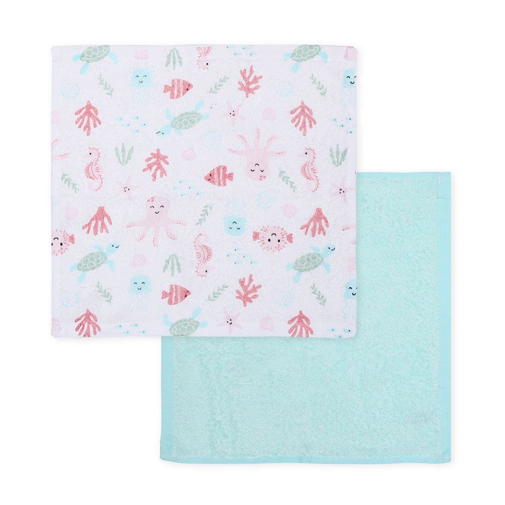 FACETOWEL PK-4 PINK SEA KINGDOM