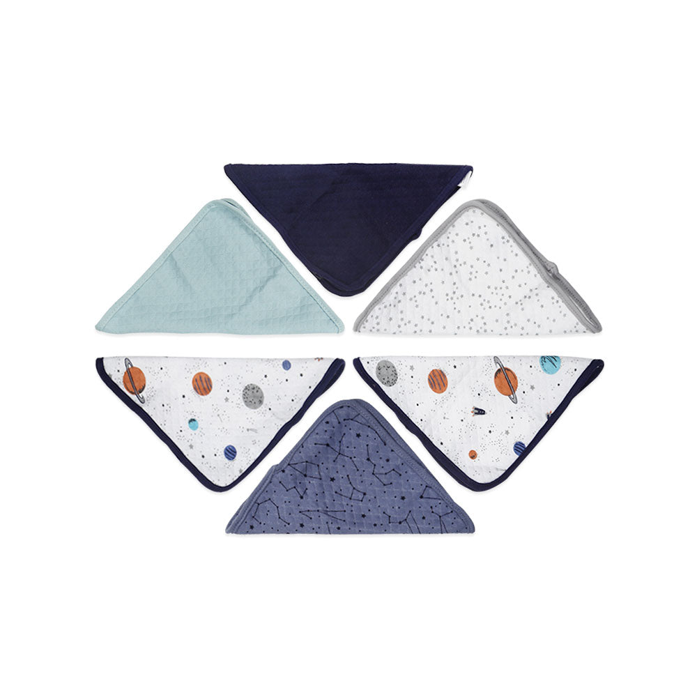 FACE TOWEL PK-6 MULTI-COLOR LIL GALAXY