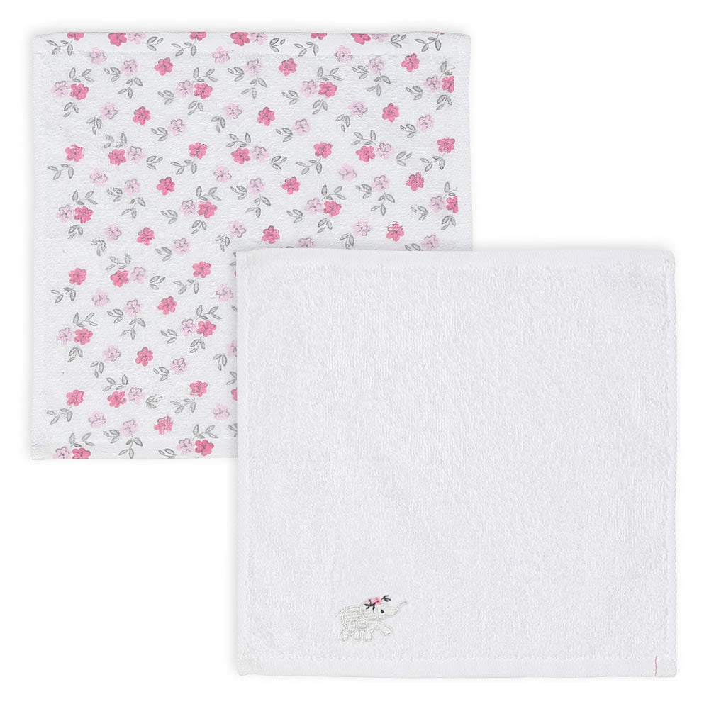 FACETOWEL PK-4 PINK FLORAL PRINCESS ELEPHANT