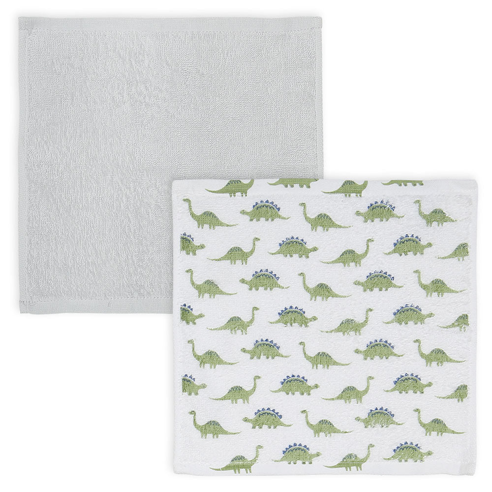 FACETOWEL PK-6 GREEN DINO