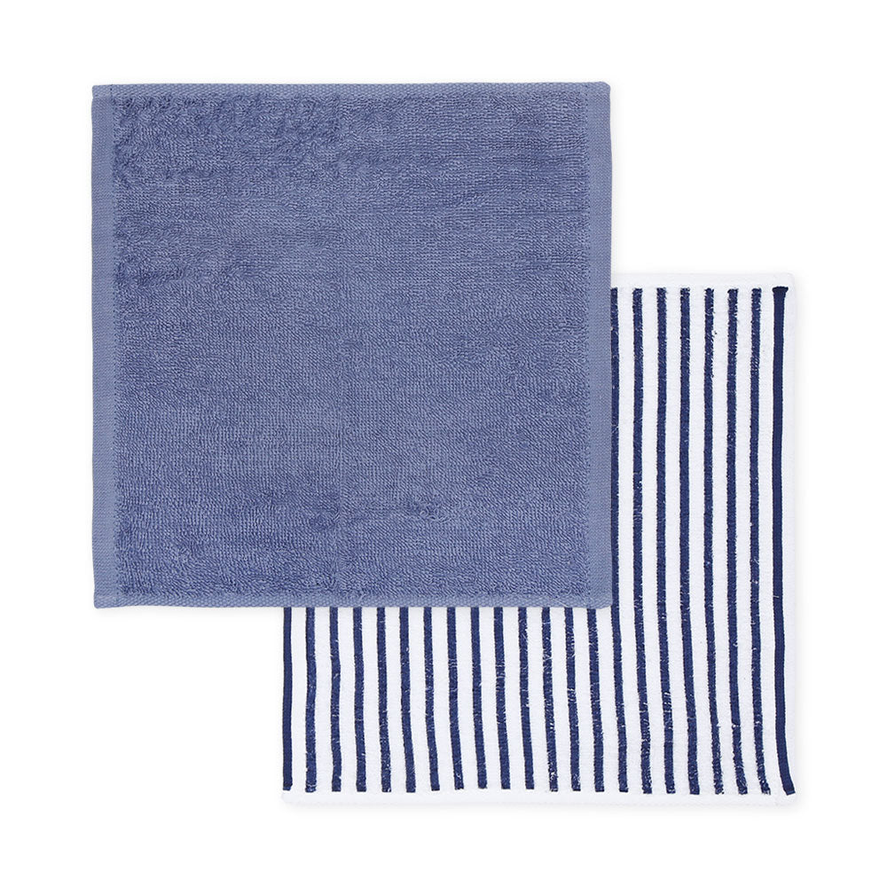 FACETOWEL PK-8 NAVY STRIPED WHALE