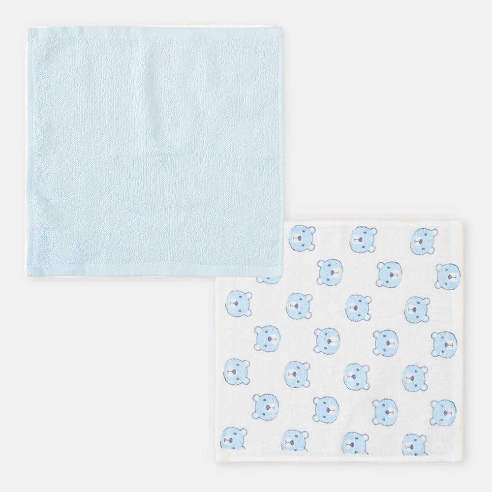 FACE TOWEL PK-4 SKY BLUE BEAR THEME