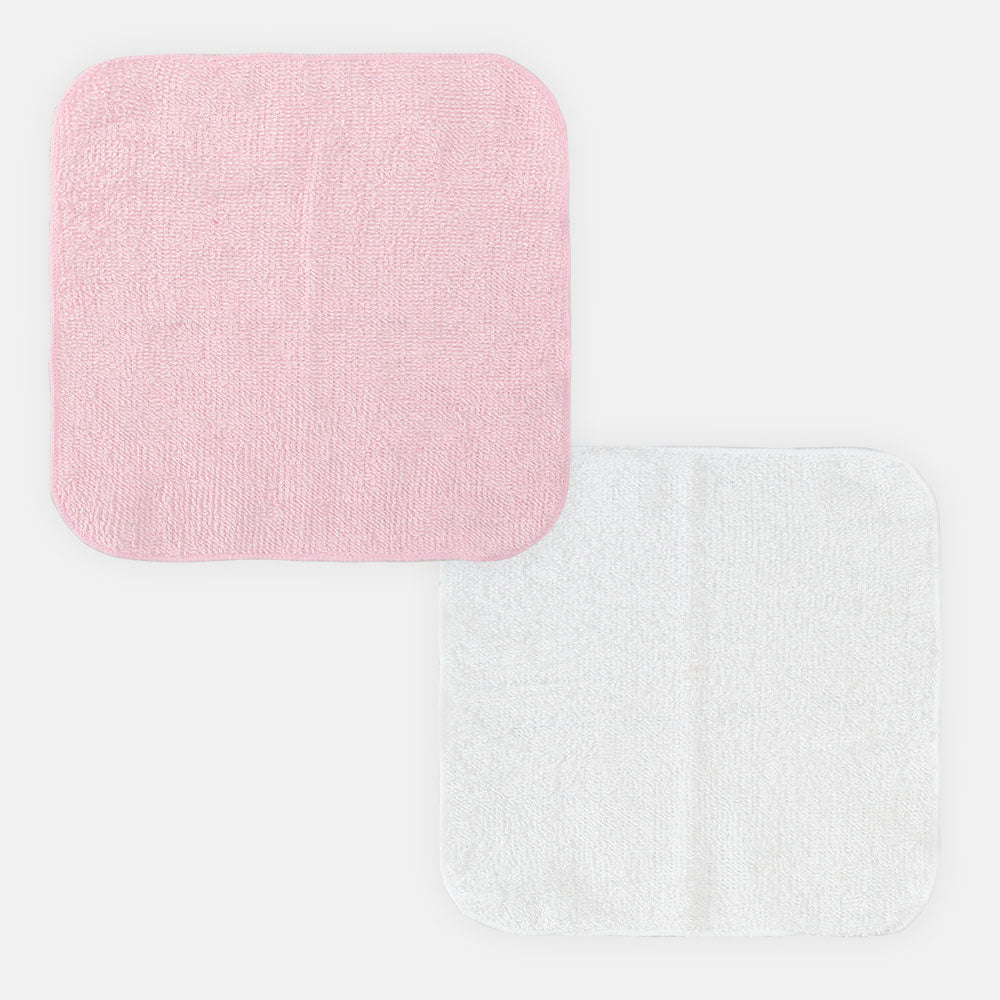 FACE TOWEL PK-12 WHITE PINK