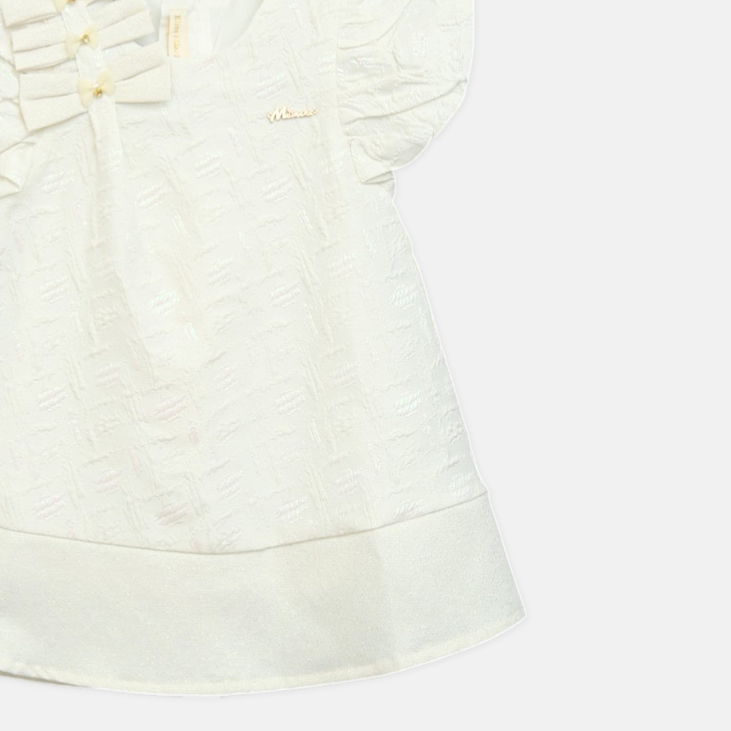 Cream Textured Frock