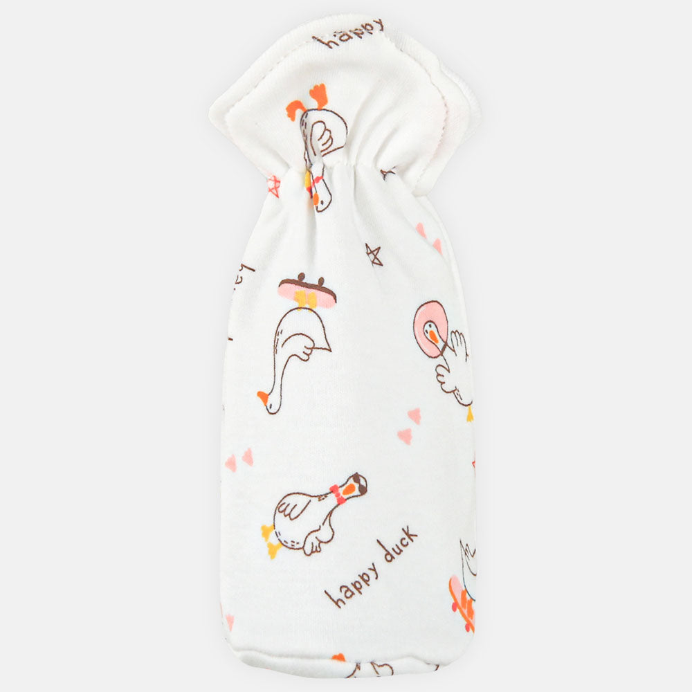 FEEDER COVER WHITE-PINK HAPPY DUCK