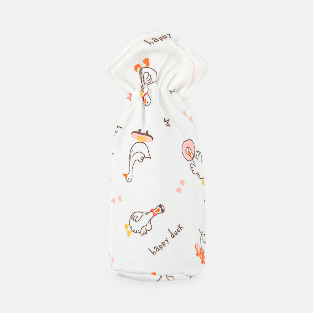 FEEDER COVER WHITE-PINK HAPPY DUCK