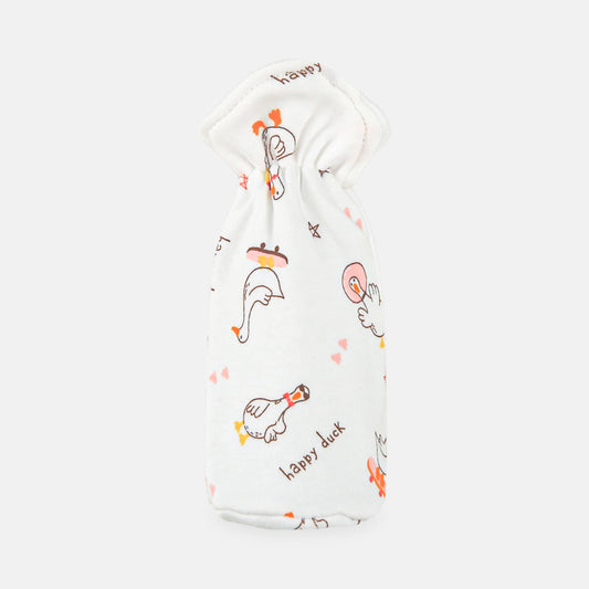 FEEDER COVER WHITE-PINK HAPPY DUCK