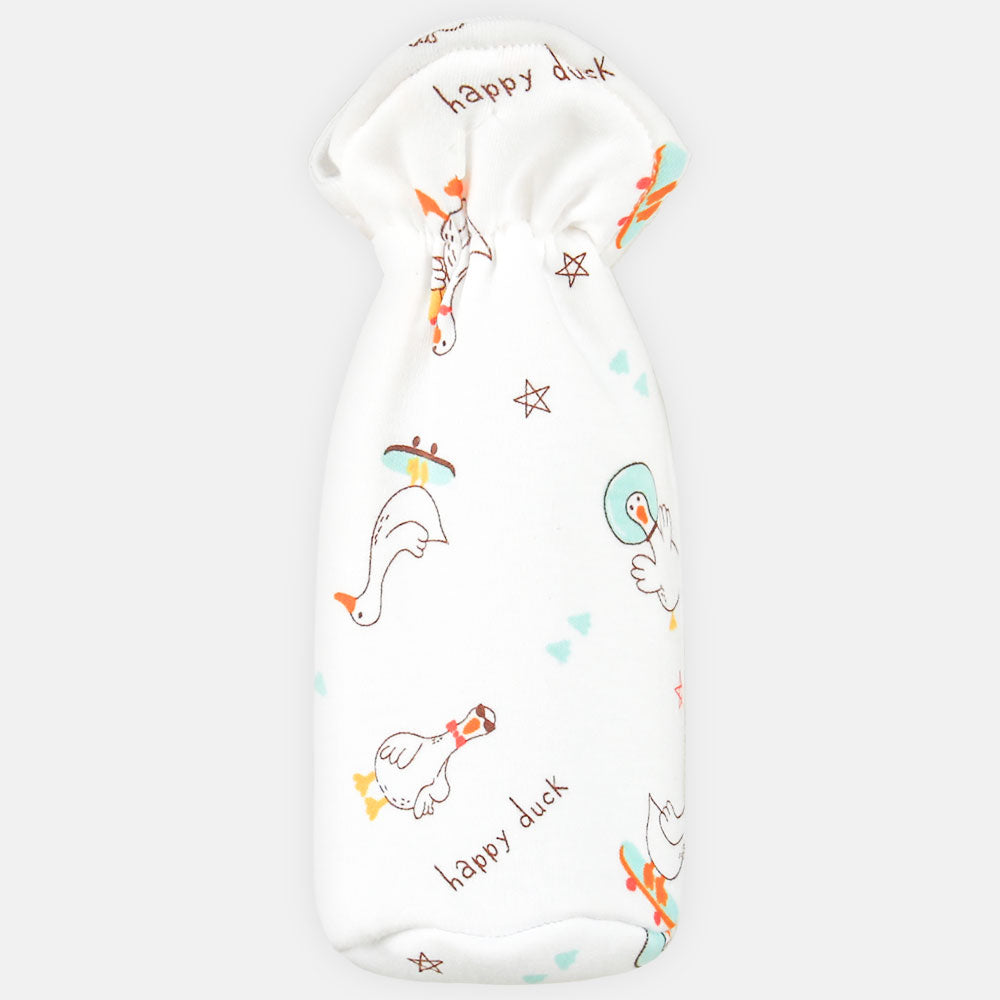 FEEDER COVER WHITE-SEA GREEN HAPPY DUCK